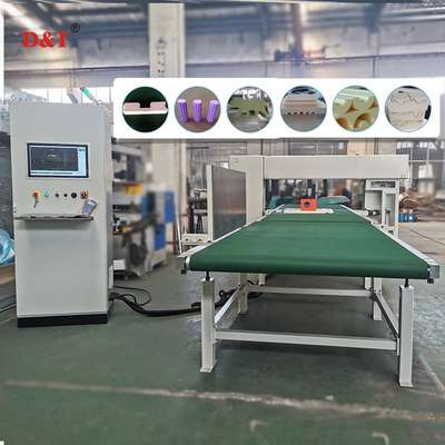 Máy cắt bọt PU chính xác 5 bánh dây nhanh cho vải đá PIR EVA cắt thẳng đứng