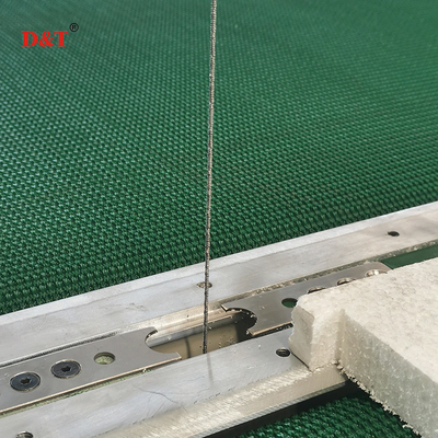 Máy cắt bọt PU chính xác 5 bánh dây nhanh cho vải đá PIR EVA cắt thẳng đứng