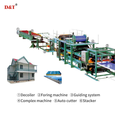 Ứng dụng đa năng tùy chỉnh EPS / Rock Wool Sandwich Panel Machine cho mái nhà và tường