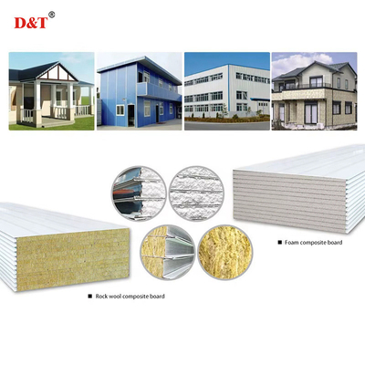Ứng dụng đa năng tùy chỉnh EPS / Rock Wool Sandwich Panel Machine cho mái nhà và tường