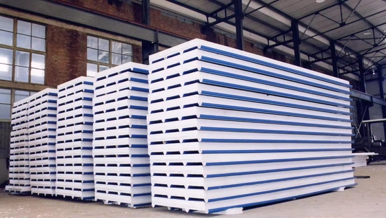 Máy tạo hình tấm sandwich EPS/Dây chuyền sản xuất ngói lợp mái Tấm thép màu cung cấp len đá tự động